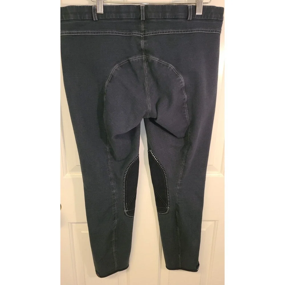 Ovation‎ Women's Euro Melange Zip Front Knee Patch Breeches 34R